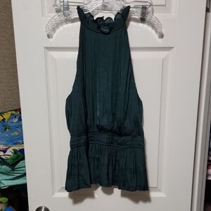 Nine West Teal Ruffle Detail Top